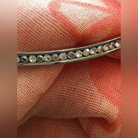 Silver Tone Bangle Bracelet - Picture 2 of 9